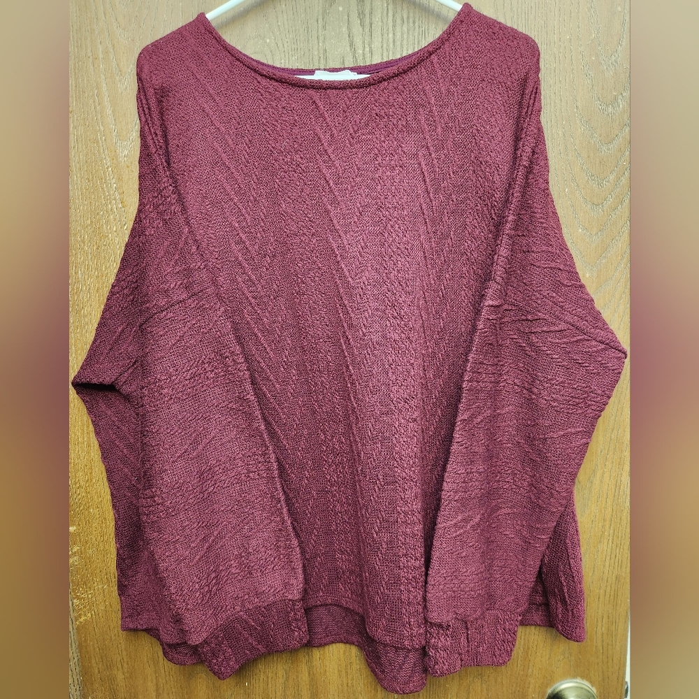 Chic Burgundy Knit Cardigan
